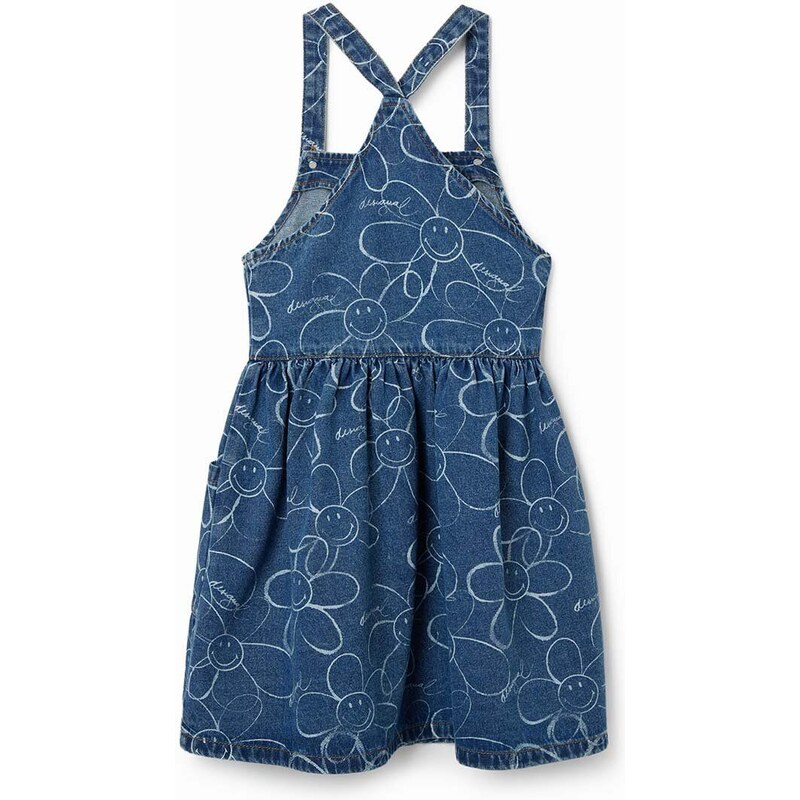 Desigual rochie din denim pentru copii mini, drept