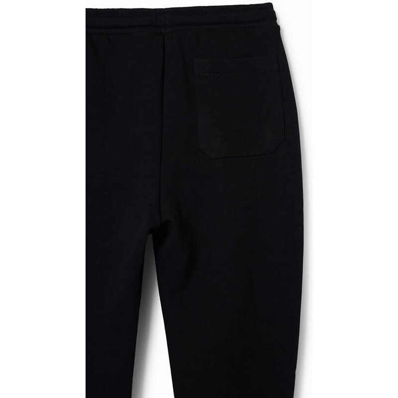 Desigual pantaloni de trening din bumbac pentru copii culoarea negru, cu imprimeu