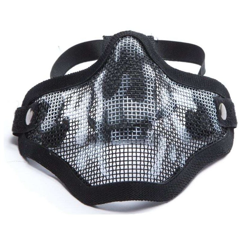 Action Sport Games Jocuri sportive de acțiune Mască de protecție Airsot STALKER ASG cu mască cu fund metalic - NEGRU / ALB