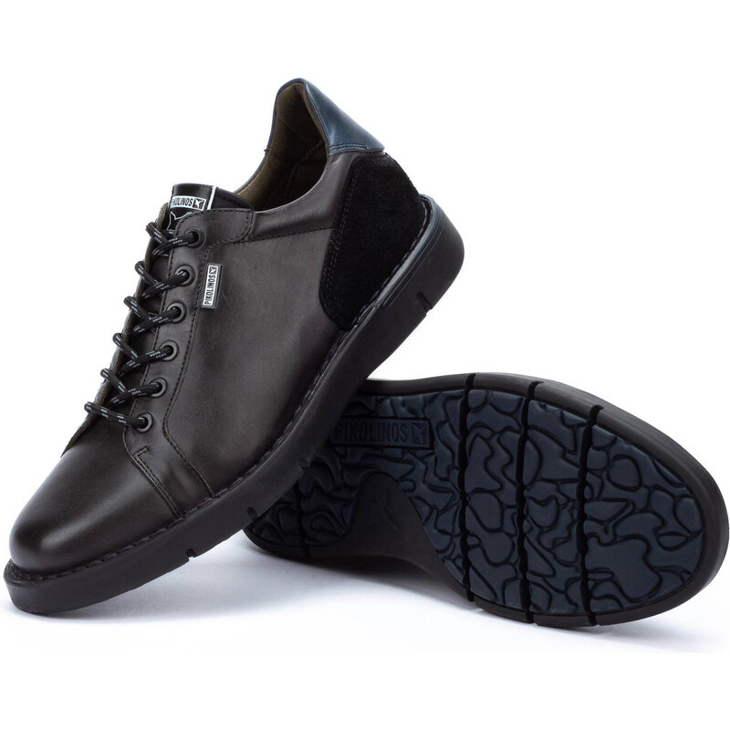 Pantofi casual barbati Pikolinos Tolosa M7N-4150C1, piele naturala, negri