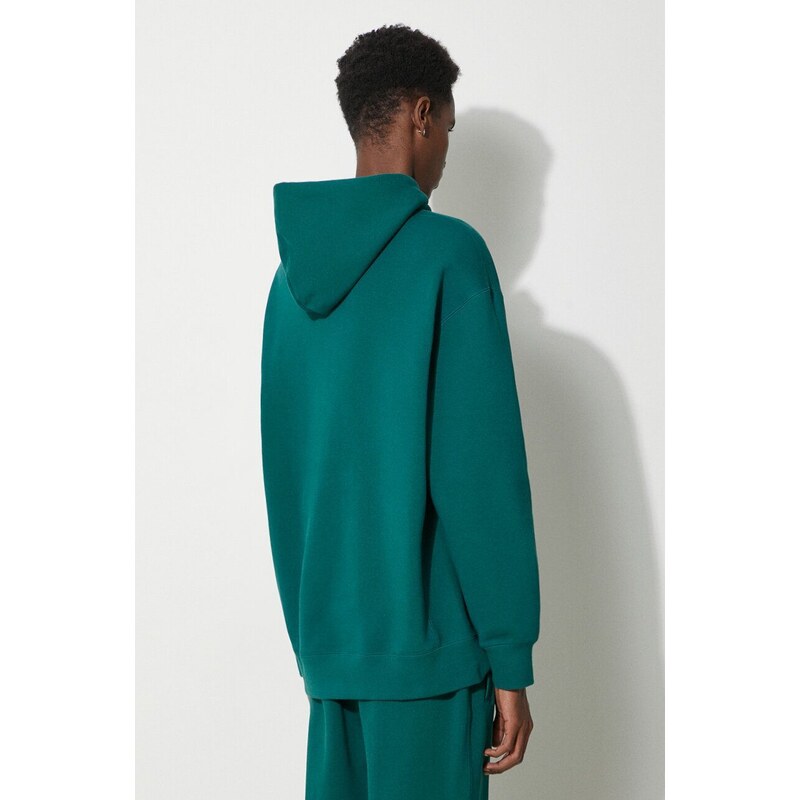 Puma hanorac de bumbac MMQ bărbați, culoarea verde, cu glugă, melanj 624011