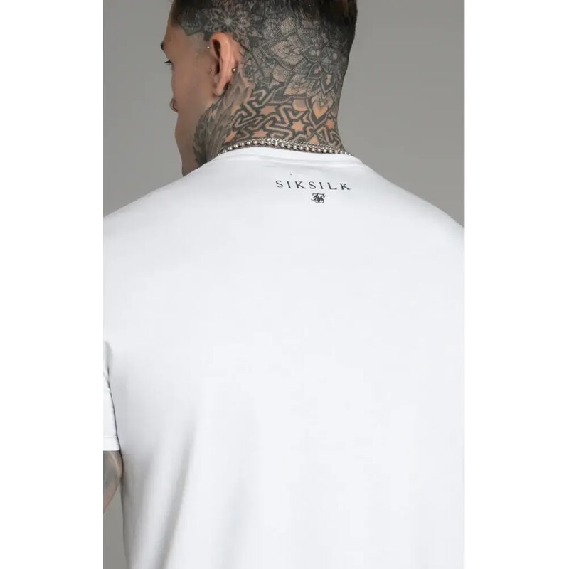 Tricou SIKSILK 2-pack Muscle white/grey