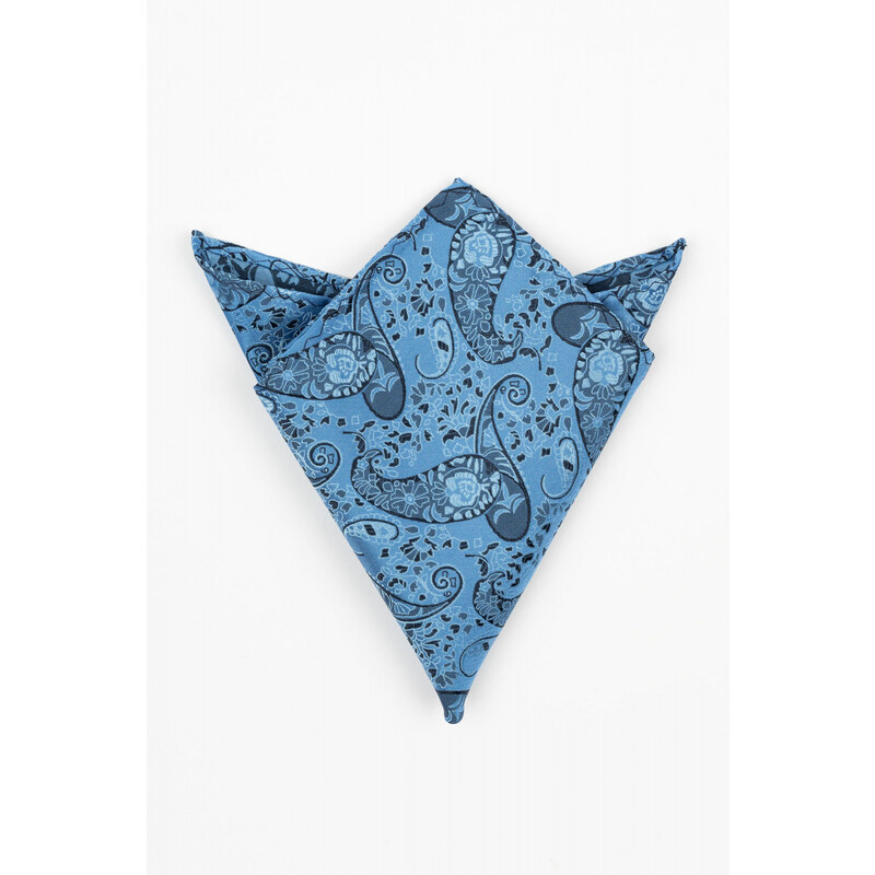 GAMA Batista albastra cu imprimeu floral bleu si negru
