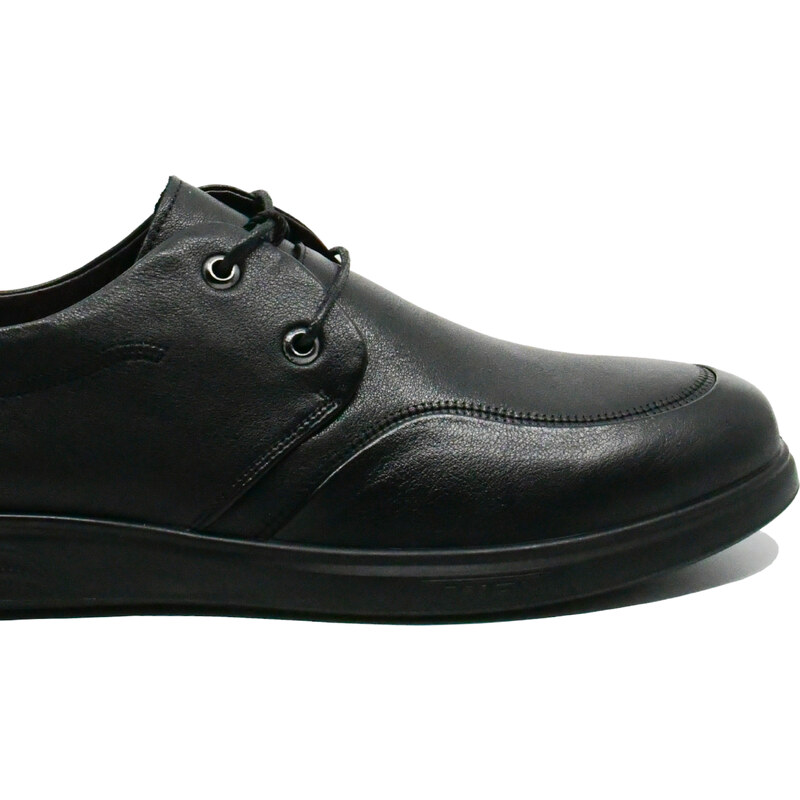 Pantofi casual Mels negri barbati din piele naturala moale FNX888161