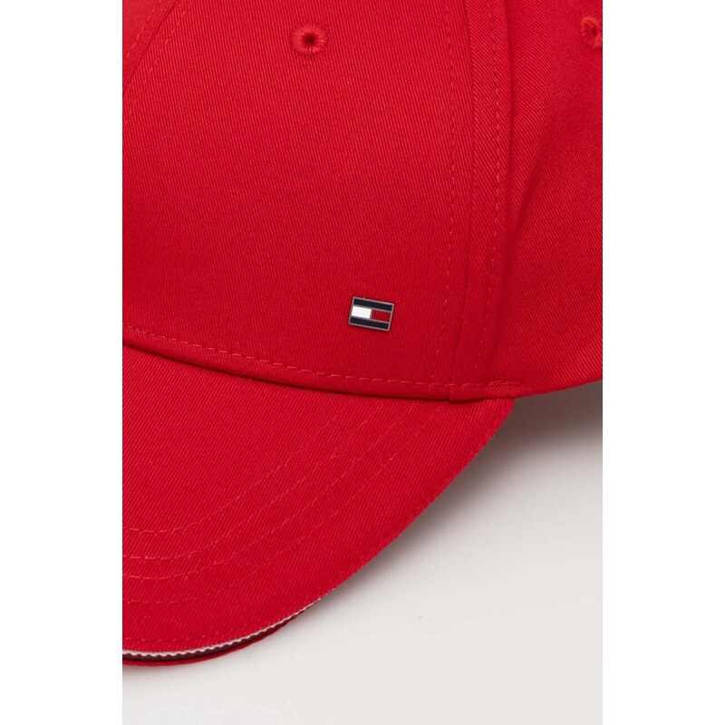 Tommy Hilfiger șapcă de baseball din bumbac culoarea roșu, uni AM0AM12035
