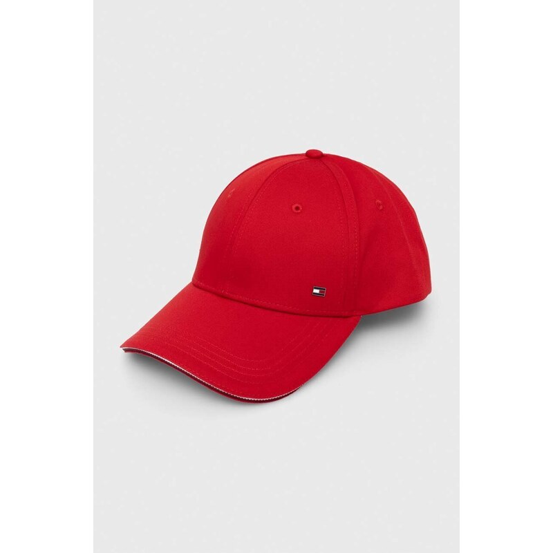 Tommy Hilfiger șapcă de baseball din bumbac culoarea roșu, uni AM0AM12035