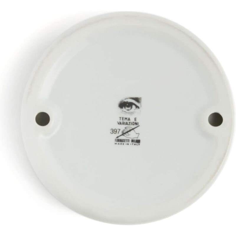 Fornasetti Tema E Variazoni N.397 porcelain ashtray (13cm) - White