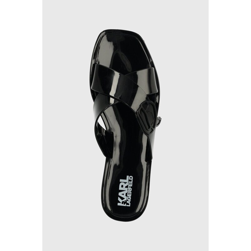 Karl Lagerfeld papuci JELLY III NFT femei, culoarea negru, KL80004N