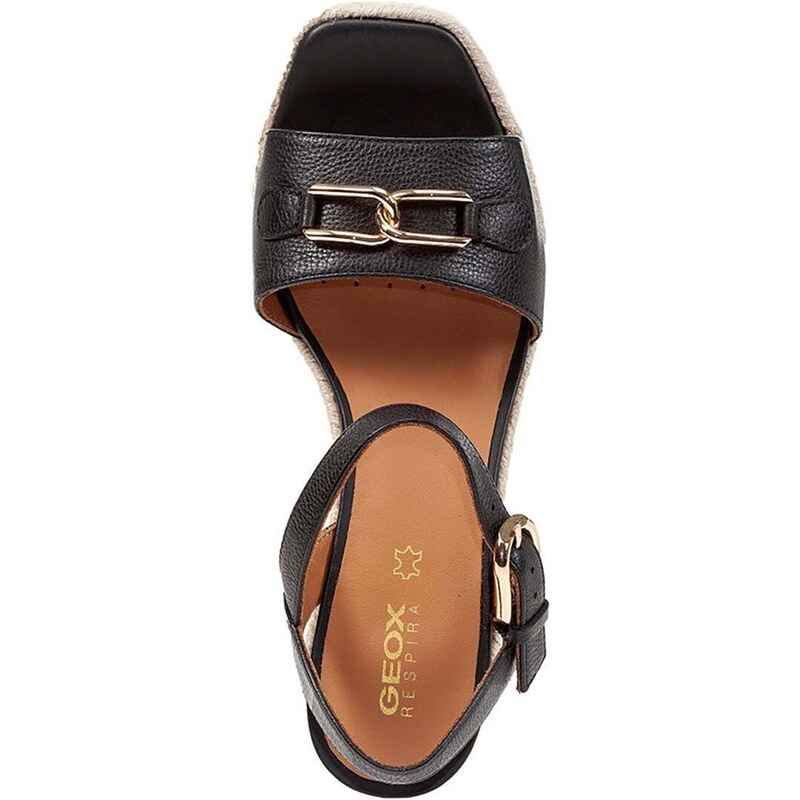 Geox sandale de piele D PANAREA culoarea negru, D45UYC 00046 C9999