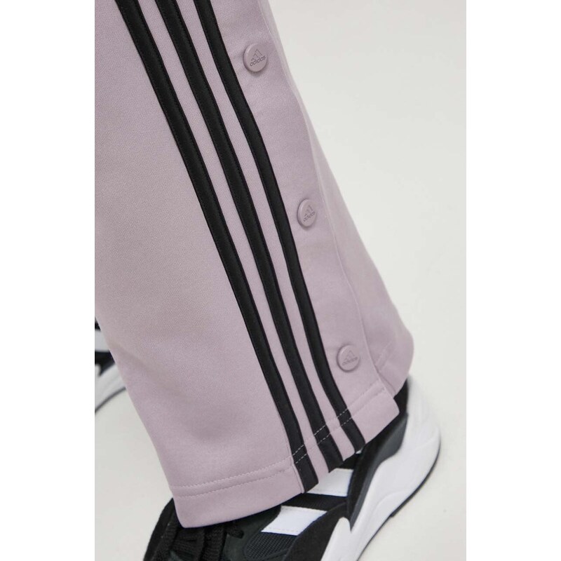 adidas pantaloni de trening culoarea roz, cu imprimeu IS0869