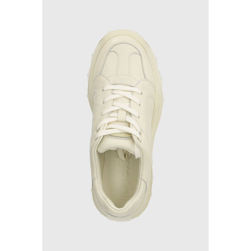 Desigual sneakers din piele Chunky culoarea bej, 24SSKL01.1011