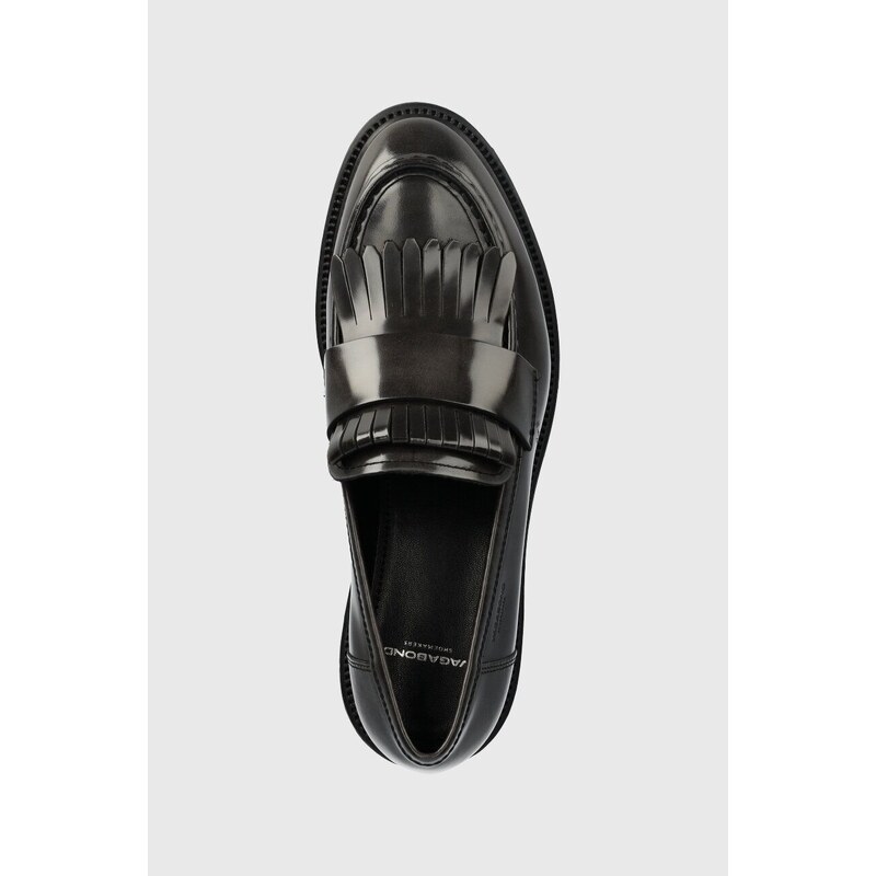 Vagabond Shoemakers mocasini de piele ALEX W femei, culoarea negru, cu toc plat, 5148.004.18