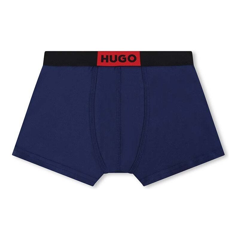 HUGO boxeri copii 2-pack culoarea albastru marin