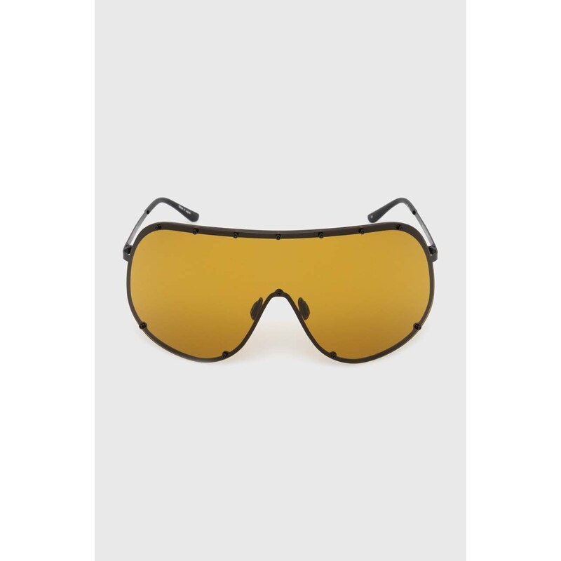 Rick Owens ochelari de soare Occhiali Da Sole Sunglasses Shield culoarea negru, RG0000006.GBLKBN.0945