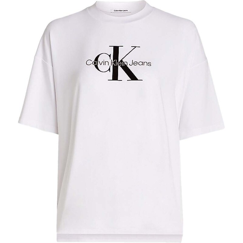 CALVIN KLEIN T-Shirt Monologo Modal Tee J20J223279 YAF bright white