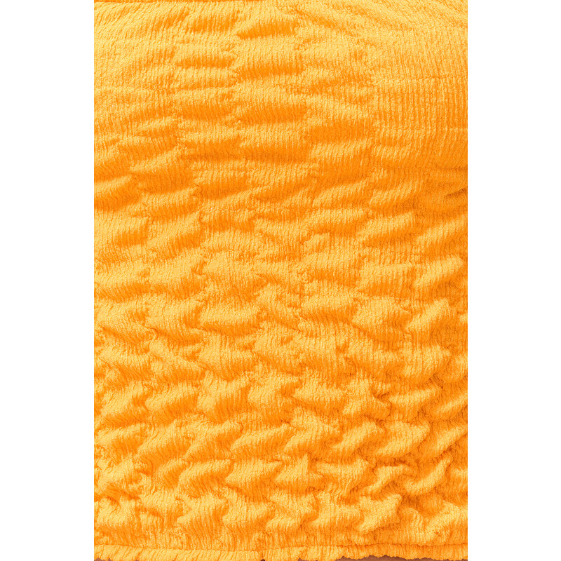 Trendyol Orange Textured Strap Crop Flexible Knitted Undershirt