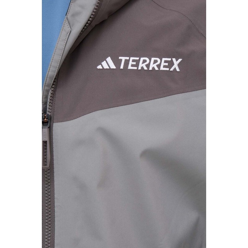 adidas TERREX geacă de ploaie TERREX Multi bărbați, culoarea gri IP1430