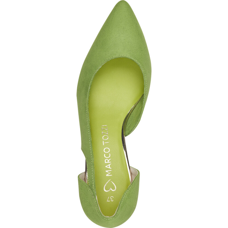 Pantofi casual dama Marco Tozzi 22400, piele ecologica, verde lime
