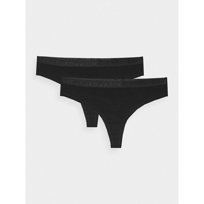 4F Lenjerie bikini (2-pack) pentru femei - neagră - L