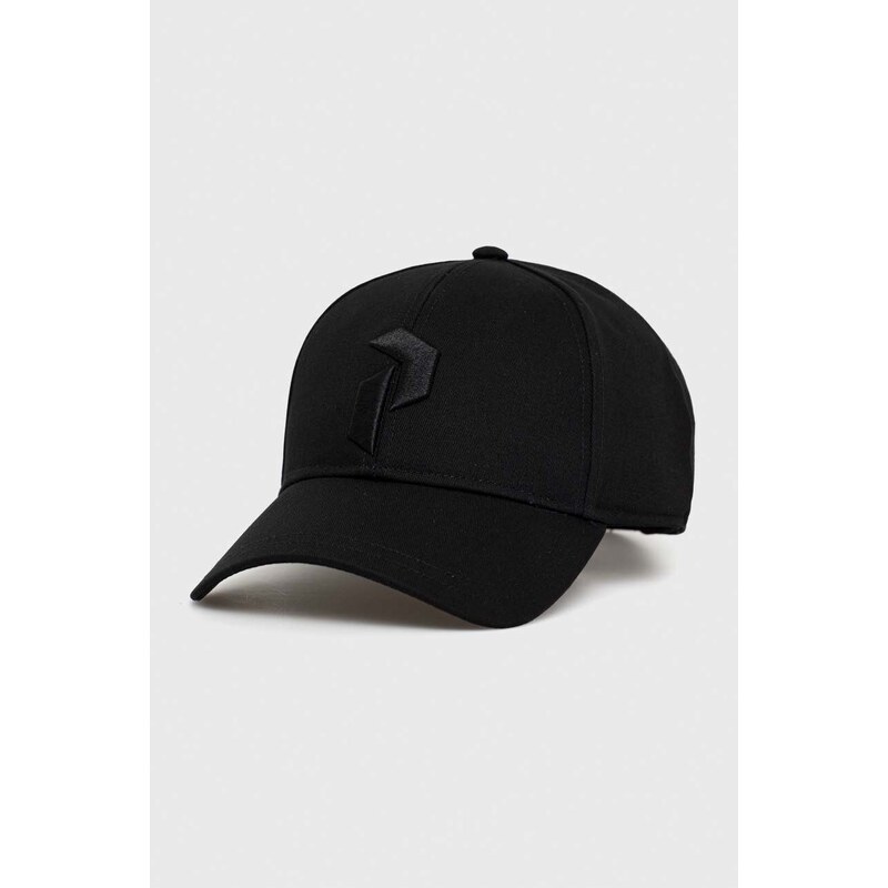 Peak Performance șapcă de baseball din bumbac culoarea negru, cu imprimeu