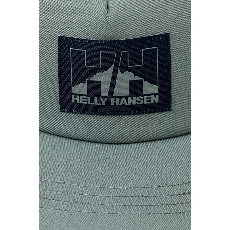 Helly Hansen șapcă culoarea verde, cu imprimeu 67435