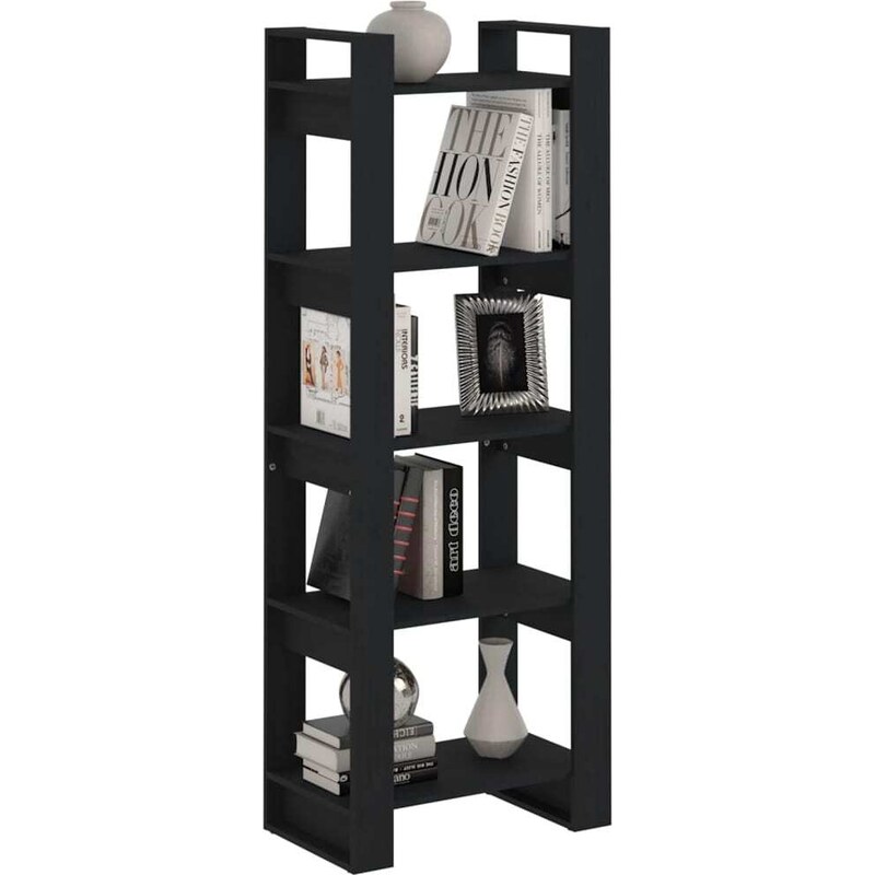 OrlandoKids Biblioteca Separator camera, negru, 60x35x160 cm, lemn masiv