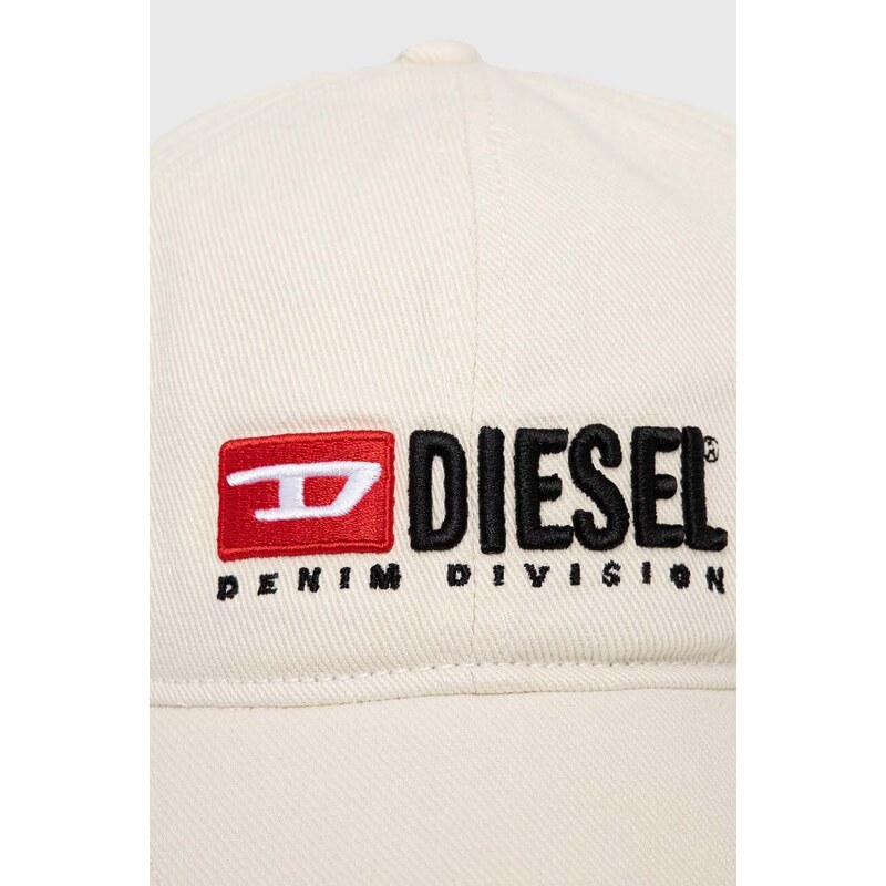Diesel șapcă de baseball din bumbac culoarea bej, cu imprimeu A11356.0PFAA