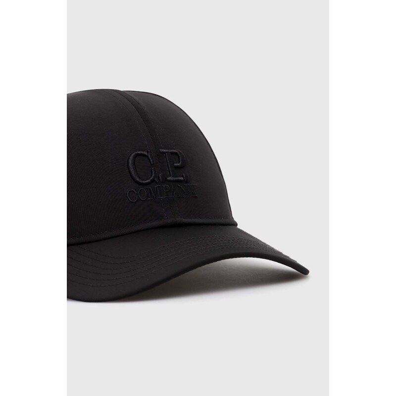 C.P. Company sapca Chrome-R Logo Cap culoarea negru, cu imprimeu, 16CMAC147A005904A