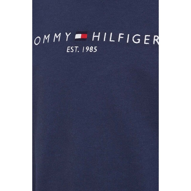 Tommy Hilfiger hanorac de bumbac pentru copii culoarea bleumarin, cu imprimeu KS0KS00212