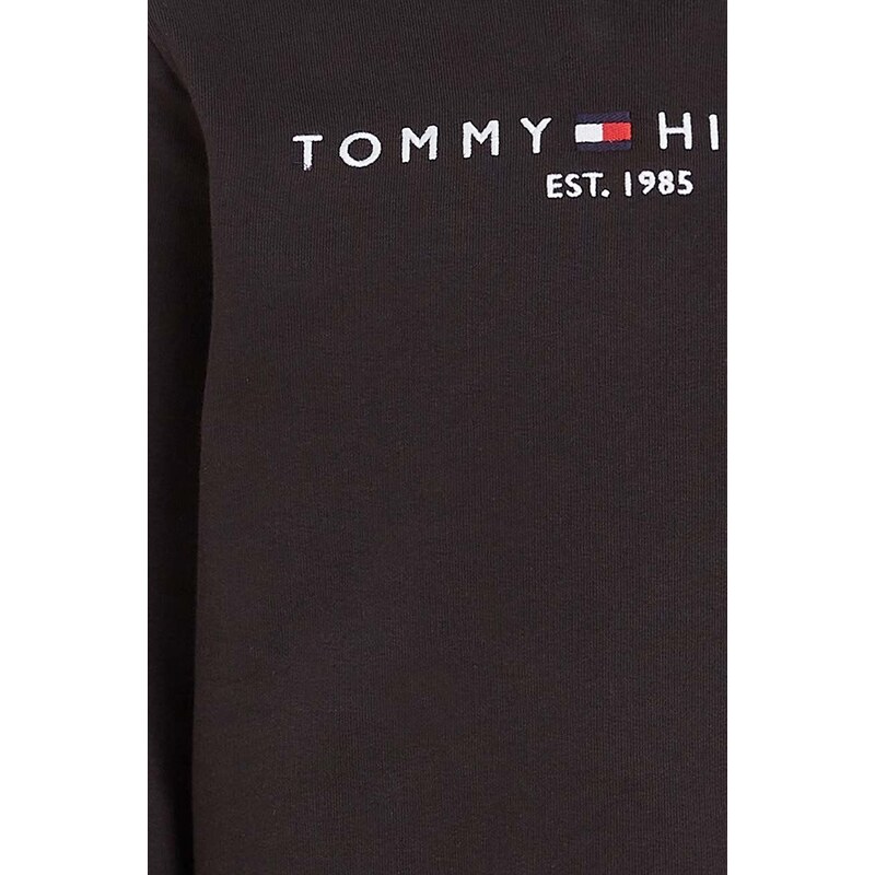 Tommy Hilfiger hanorac de bumbac pentru copii culoarea negru, cu imprimeu KS0KS00212