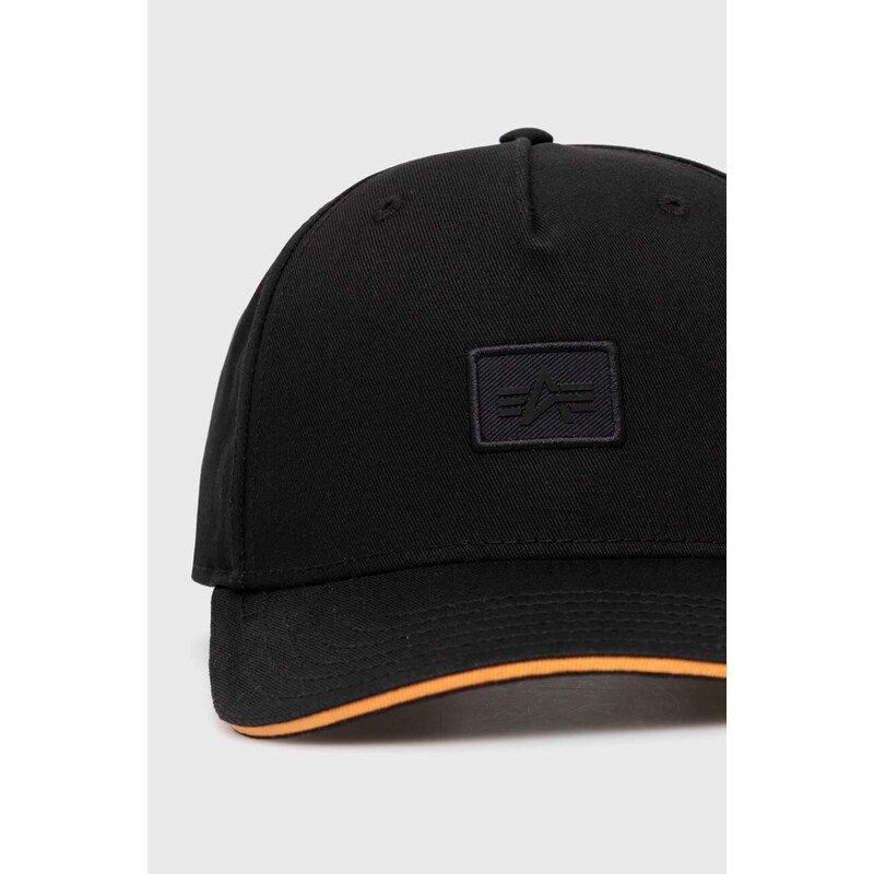 Alpha Industries șapcă de baseball din bumbac Essentials RL culoarea negru, cu imprimeu, 146900