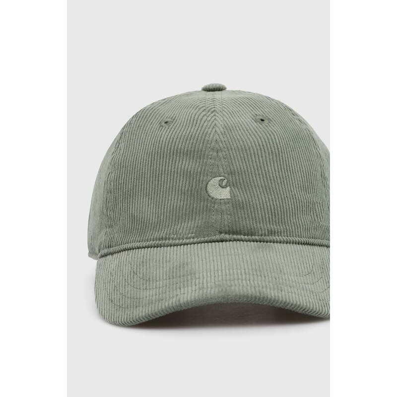 Carhartt WIP șapcă de baseball din bumbac Harlem Cap culoarea verde, neted, I028955.1YFXX