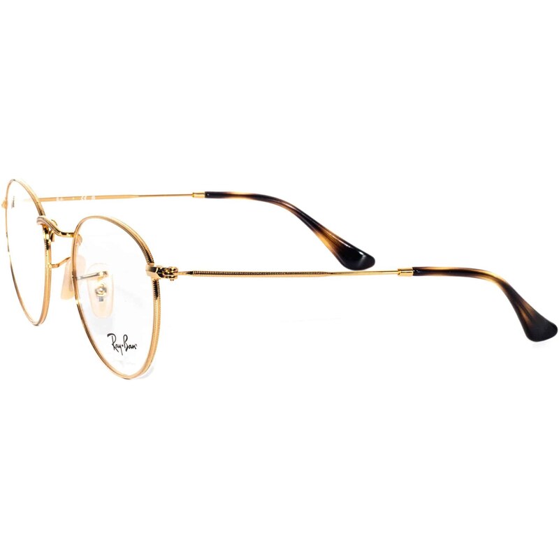Rame ochelari de vedere unisex Ray-Ban RX3447V 2500, Rotund, Auriu, Metal, 53 mm, 21 mm, 145 mm