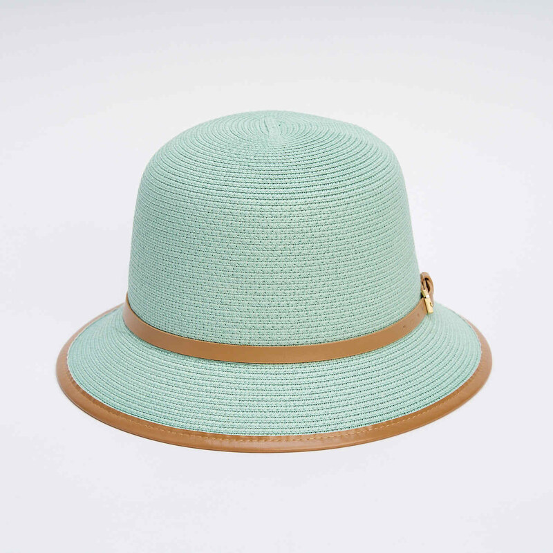 Diana&Co Firenze Palarie Malvina Paie Verde Menta Bucket-Hat