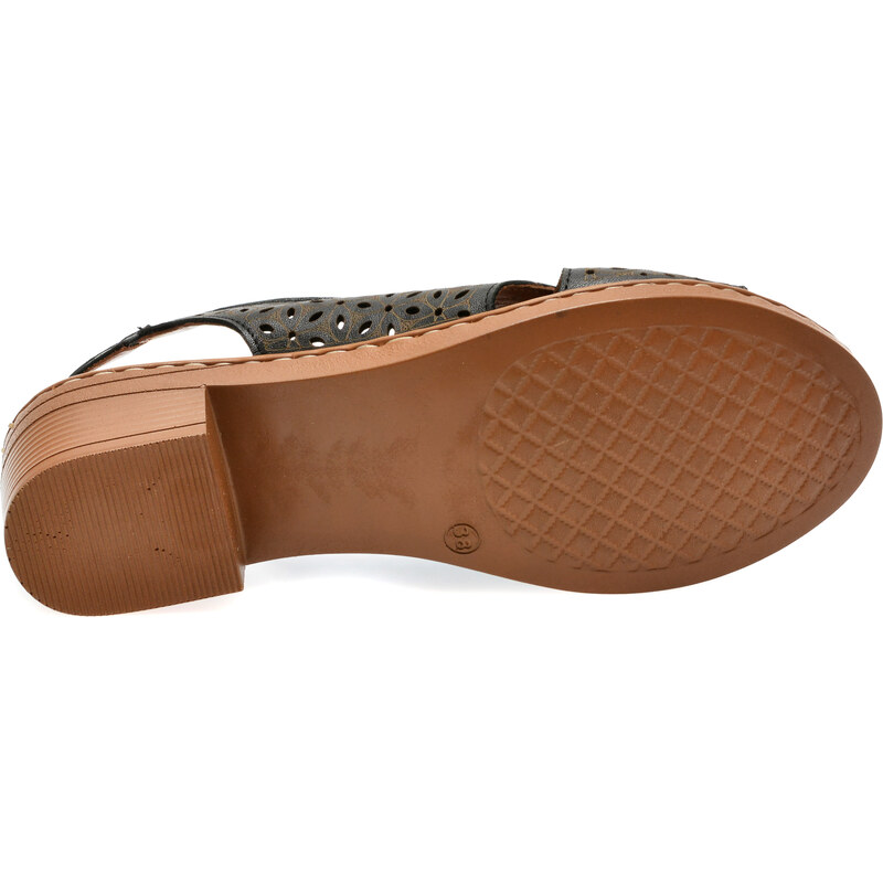 Sandale casual FLAVIA PASSINI negre, 9502, din piele naturala
