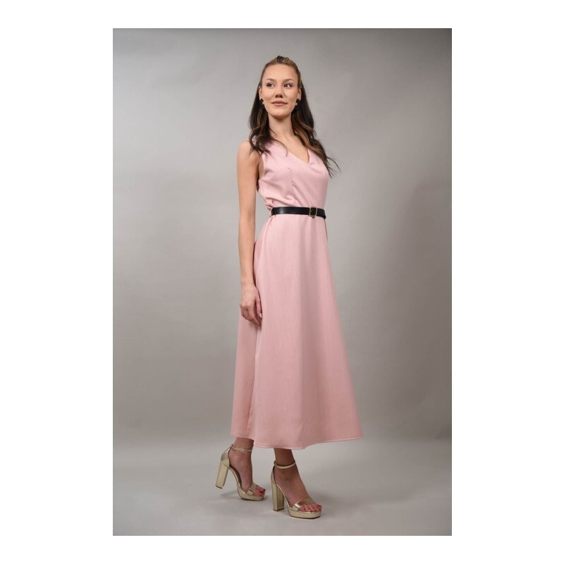 FashionLand ROCHIE LUNGA IN STIL FORMAL CU CUREA IN TALIE BARESSA