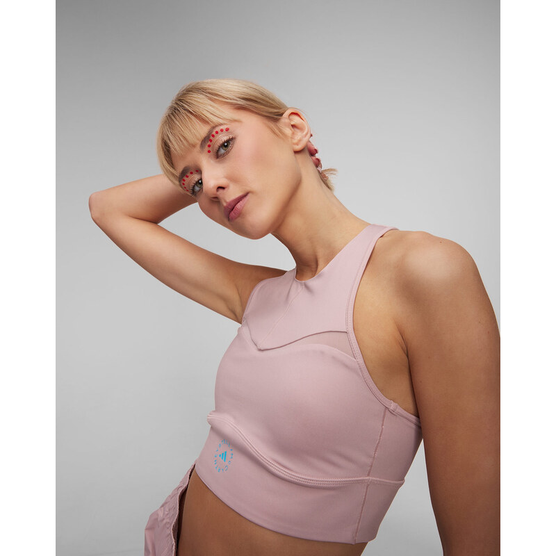 Tricou roz pentru femei Adidas by Stella McCartney ASMC Tpr Crop