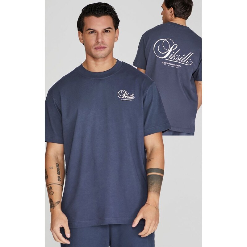 Tricou SIKSILK Graphic Tshirt navy