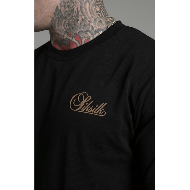 Tricou SIKSILK Relaxed Fit T-shirt black