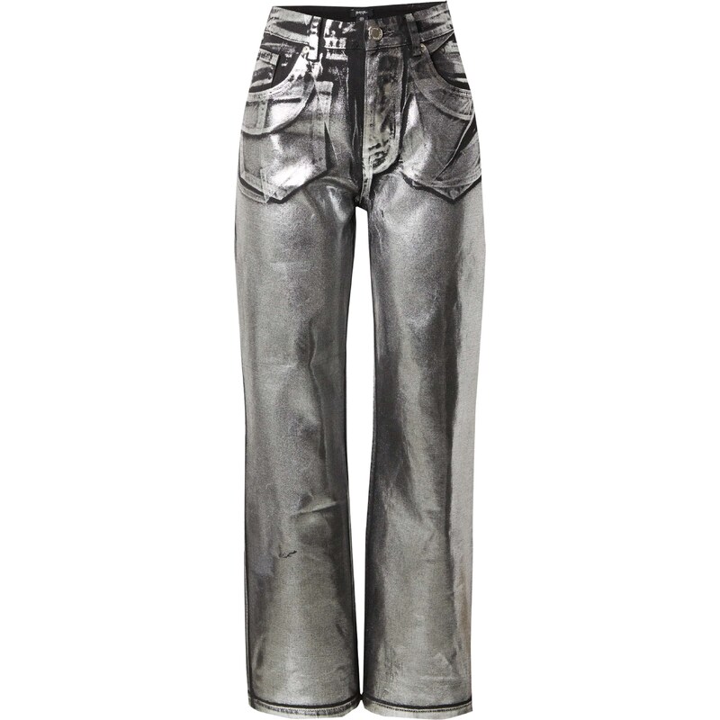 Nasty Gal Jeans negru / argintiu