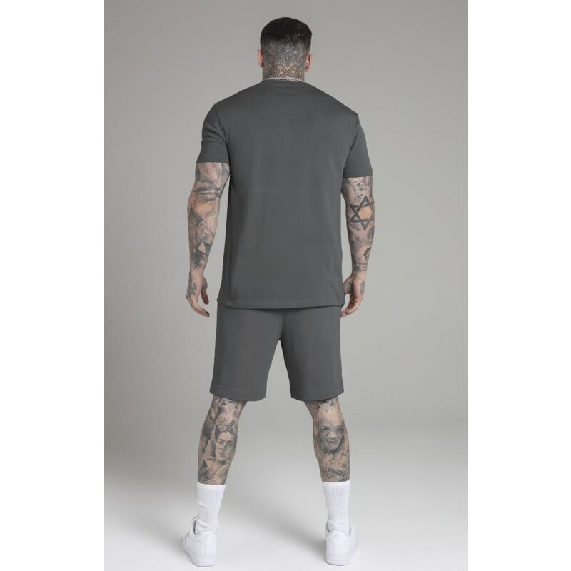 Set SIKSILK Shorts and Tshirt grey