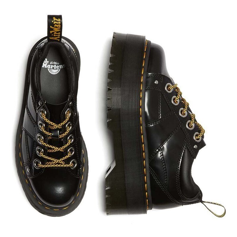Dr. Martens pantofi de piele 5i Quad Max femei, culoarea negru, cu platforma, DM31423001