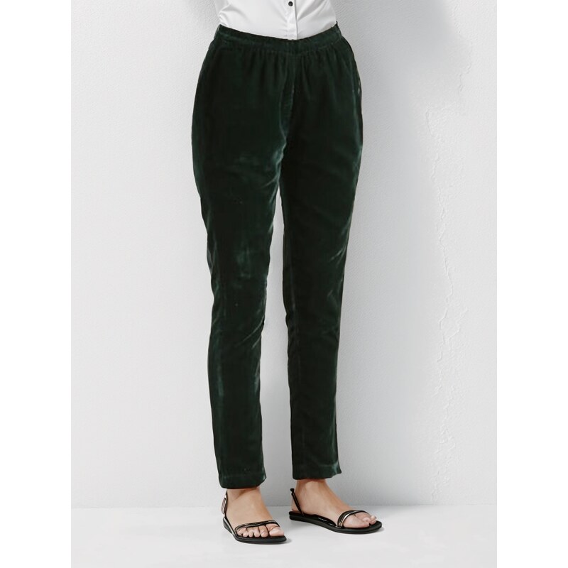 Evio Fashion Pantaloni Catifea smarald