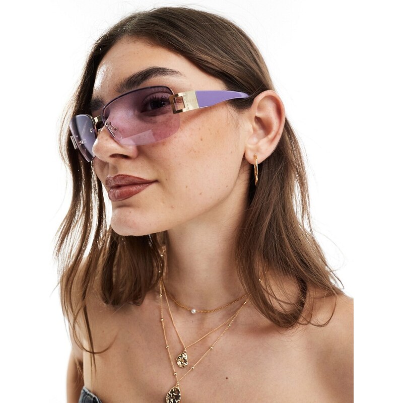 AIRE phoenix rectangle sunglasses in lilac-Purple