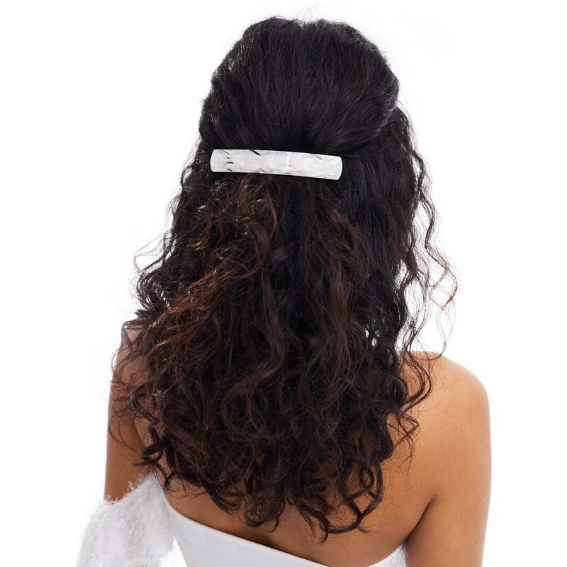SUI AVA bridal daydream snap hair clip in white