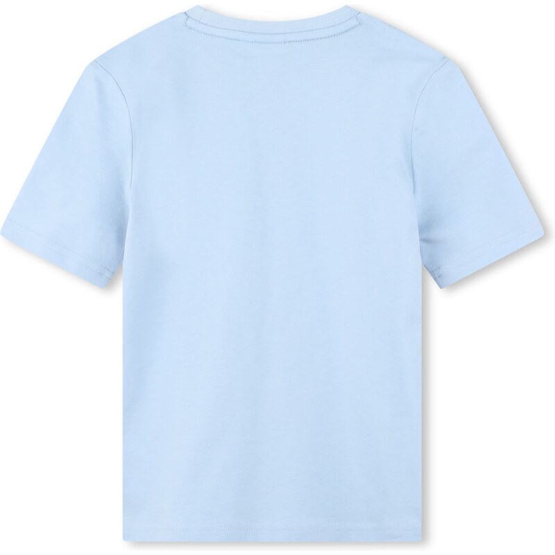 BOSS Kidswear Tricou albastru deschis / alb