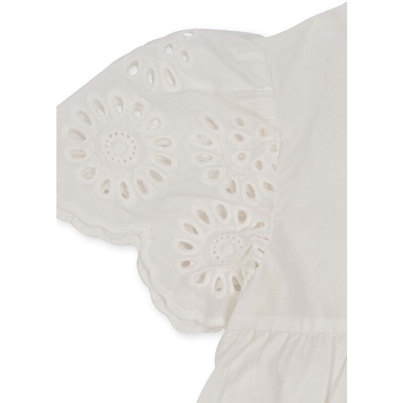 Konges Sløjd bluza de bumbac pentru copii culoarea alb, neted