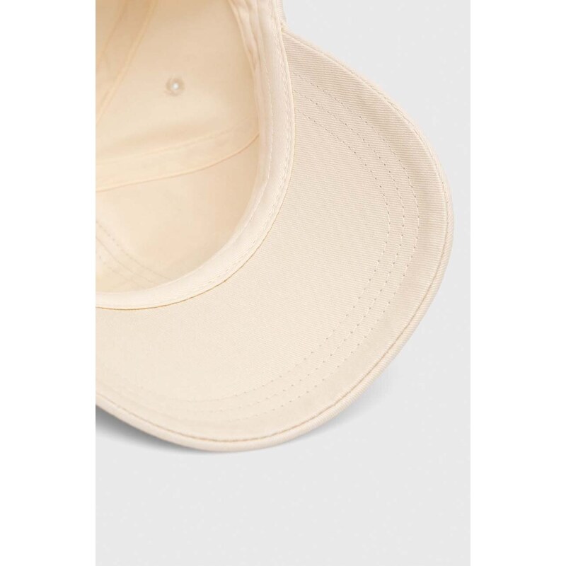 Samsoe Samsoe șapcă de baseball din bumbac culoarea bej, cu imprimeu