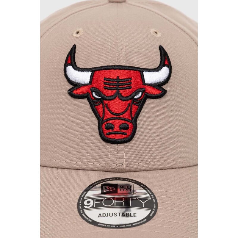 New Era sapca 9Forty Chicago Bulls culoarea bej, cu imprimeu, 60435239