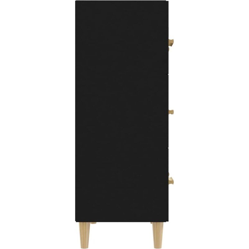 OrlandoKids Servanta, negru, 70x34x90 cm, lemn prelucrat